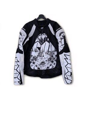 Icon Contra Torrent Moto Jacket Mens XL Black White Zip LIner Armor Set St Chris